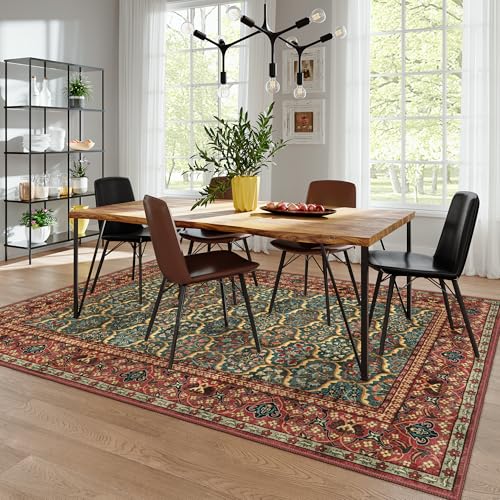 Lahome 8x10 Washable Non-Slip Oriental Area Rug J29797