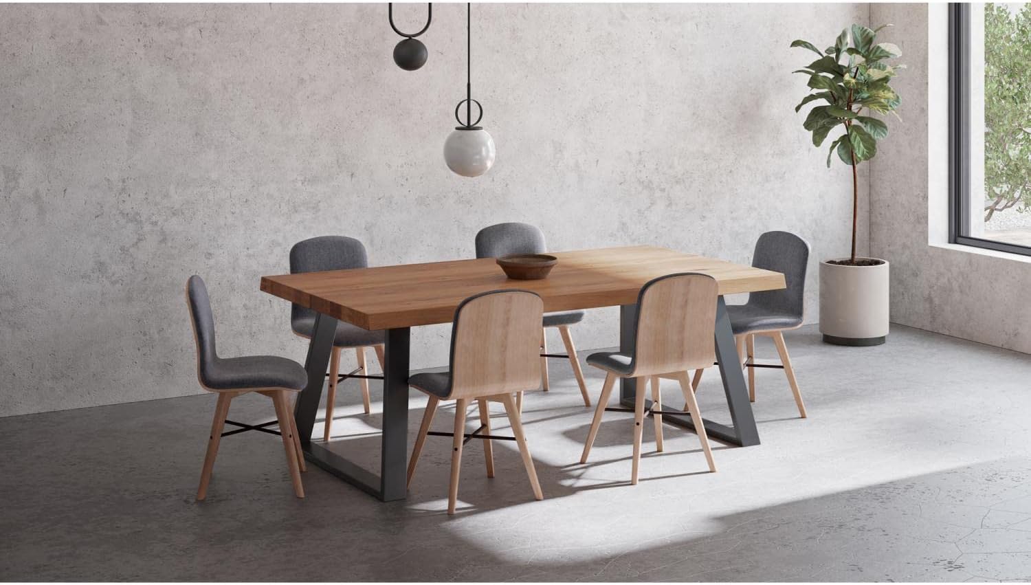 Moe's Home Collection Mila Live Edge Rectangular Dining Table H47667