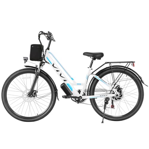 Vivi Electric Bike 500W Cruiser Ebike 26" Electric Bike for Adults, Commuter Electric Bicycles, 20 MPH Women Ebikes for Adults with 48V Removable Battery, 7 Speed Cruise Control Bike, Up to 50 Miles