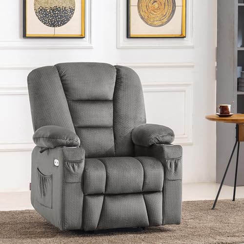MCombo Small Power Lift Recliner Chair with Massage and Heat, Brown N356790
