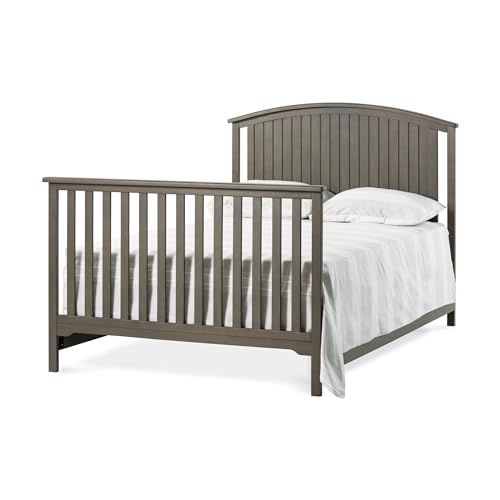 Child Craft Cottage Curve Top Crib and Changing Table Nursery Set, 2-Piece, Dapper Gray L58548