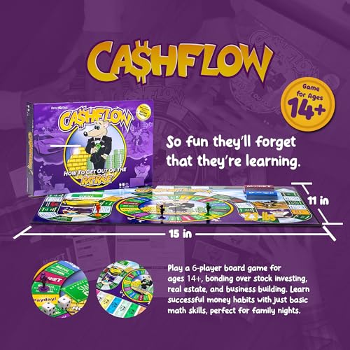 Rich Dad CASHFLOW Board Game, Educational Finance Literacy Game for Ages 14 & Up U172