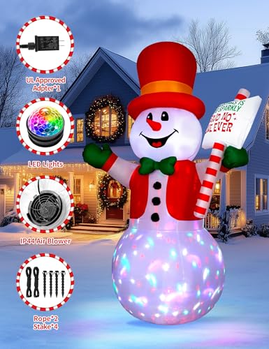8FT LED-lit Inflatable Santa Claus Outdoor Christmas Decoration O93080