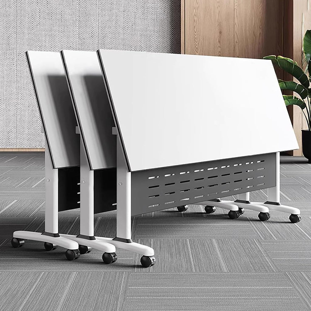 Conference Table Foldable Meeting Tables, Conference Rooms Training Rooms Flip Top Mobile Training Table, Rolling Meeting Table with Caster Wheels, Suitable for Office,Meeting Room,classr
