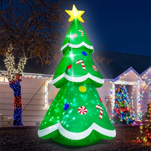 Giant Inflatable Santa Claus with LED Lights Outdoor Christmas Decorations W1618
