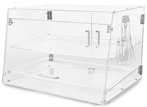 3 Tray Acrylic Countertop Bakery Display Case with Serving Tong F6806
