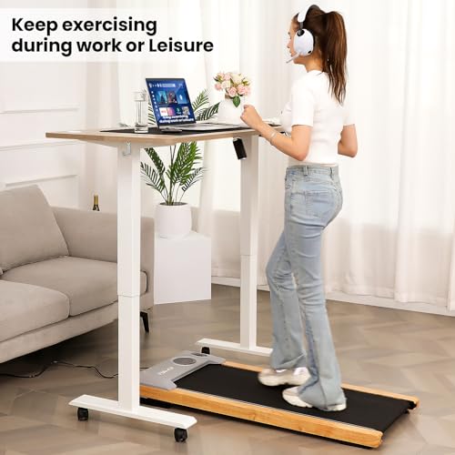 Electric Standing Desk with Charging Station, Oak W842676