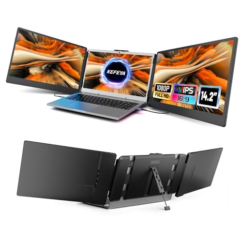 Laptop Screen Extender 15.6" Portable Monitor with 120% sRGB, FHD IPS & USB to HDMI Hub L477181