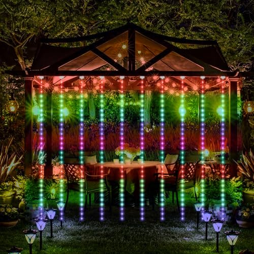 Fairy Curtain Lights - 16-Color Changing String Lights with Remote R5187