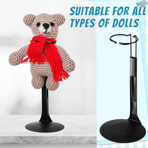 24 Pcs Adjustable Doll Stands for 8"-12" Action Figures (White, Silver) K3185