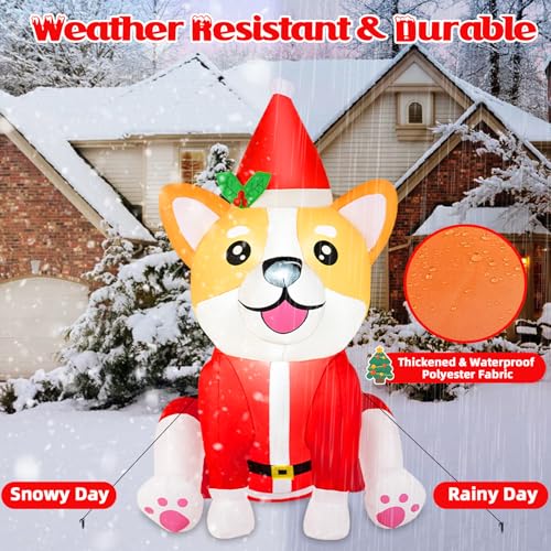 B&D 12FT Giant Christmas Inflatables Snowman Outdoor Decorations with Rotating LED Lights B36000