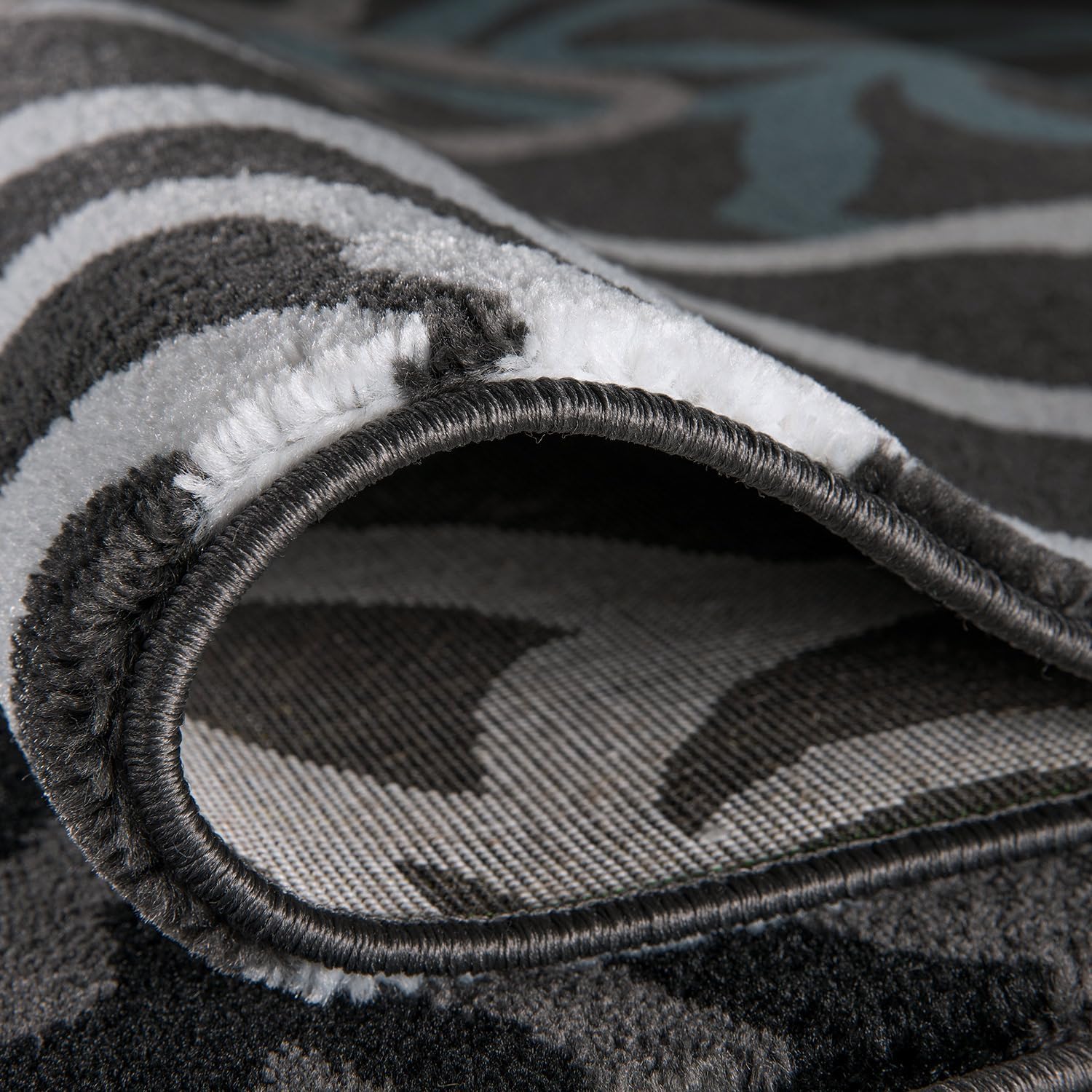 Rugshop Modern Floral Abstract Area Rug 5'3" x 7'3" Gray V95582