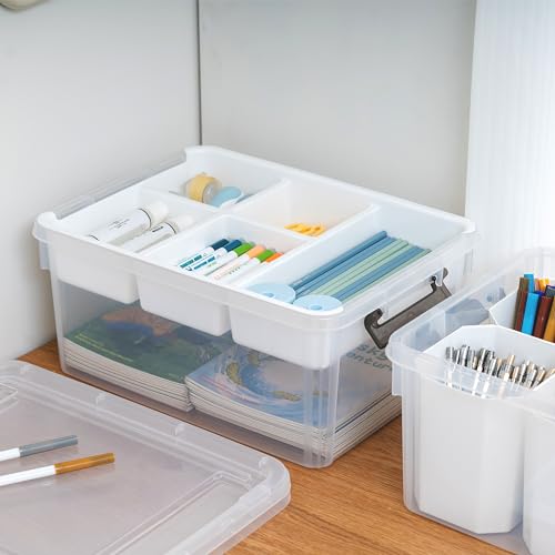 Citylife 17 QT Plastic Storage Box with Removable Tray A71310