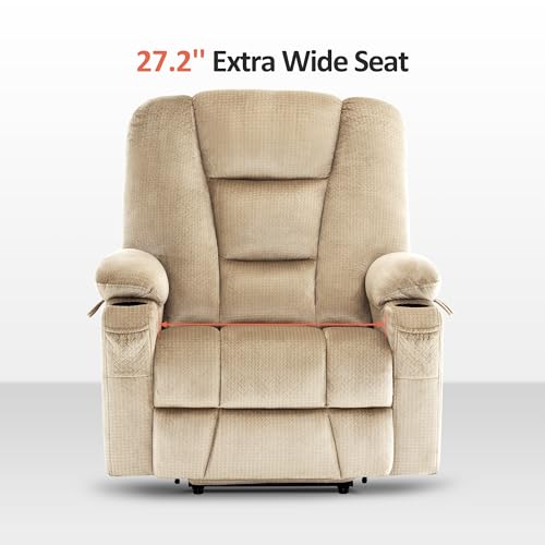 MCombo Small Power Lift Recliner Chair with Massage and Heat, Brown N356790