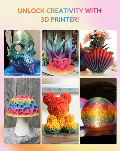 PLA 3D Printer Filament 1.75mm, 8 Spools, 2kg, Multi-Color B3949