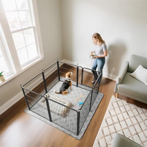 FXW Rollick Dog Playpen 32 Inch 16 Panels for Small and Medium Dogs E405995