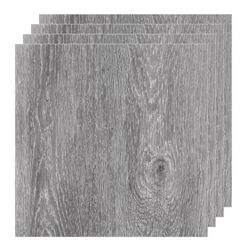 Peel and Stick Vinyl Floor Tiles 12x12 Waterproof Wood Look, 40 Sheets V905