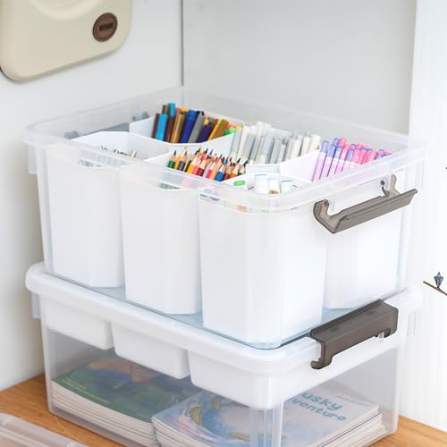 Citylife 17 QT Plastic Storage Box with Removable Tray A71310