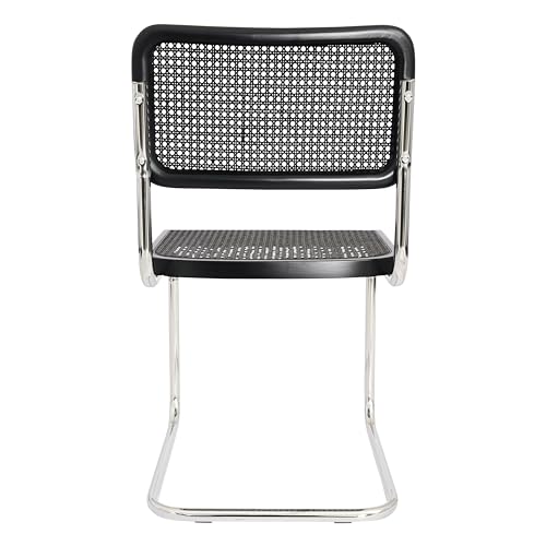 Marcel Breuer Cesca Cane Cantilever Side Chair Chrome Steel Frame Walnut Wood J99405