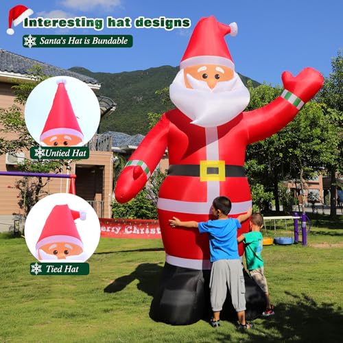7 FT Christmas Inflatable Santa Claus with LED Lights Indoor Outdoor Decoration F5780
