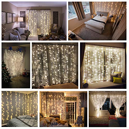 Magictec 300 LED Curtain String Light, 8 Modes, Warm White E568