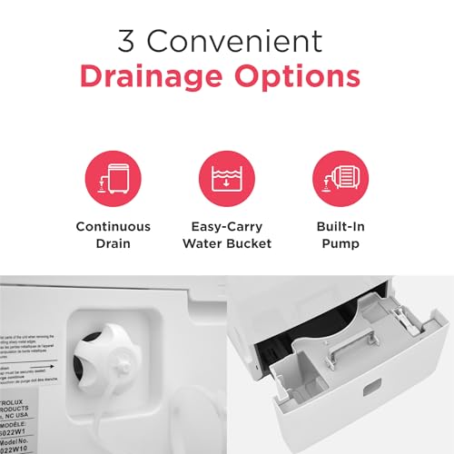 Frigidaire 50-Pint Portable Dehumidifier with Wi-Fi for Medium/Large Rooms, White Q334986