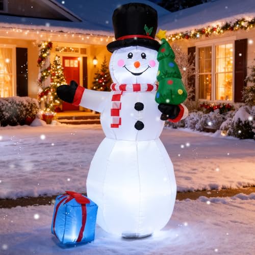 4 FT Christmas Snowman Inflatable with LED Lights Indoor Outdoor Decor E952