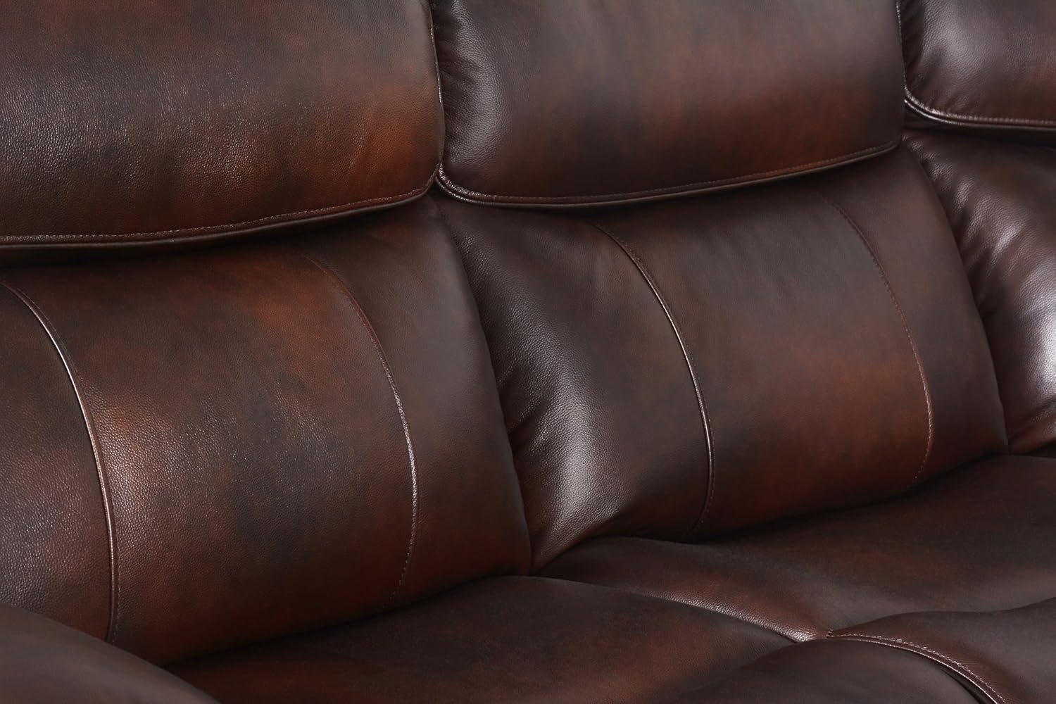 Abbyson Living Vanessa Top Grain Leather Power Reclining Sectional, Brown F71472