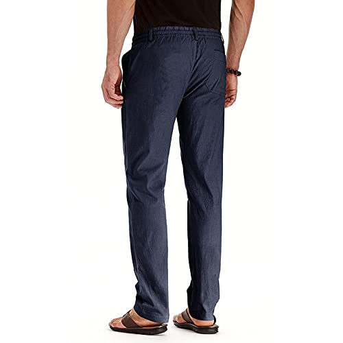 SHOPESSA Men's Business Casual Pants Relaxed Fit Elastic Waist Stretch T1510