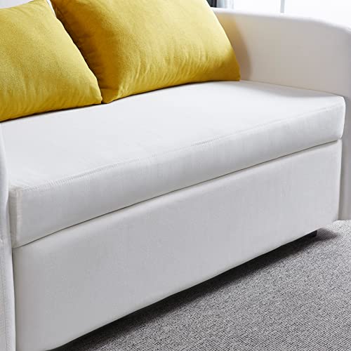 Velvet Tufted Futon Sofa Bed with Adjustable Backrest O99053
