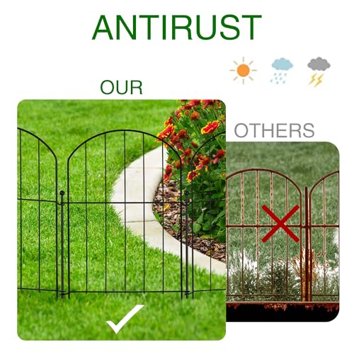 Arched Rustproof Metal Garden Fence Border 10 Panels E698