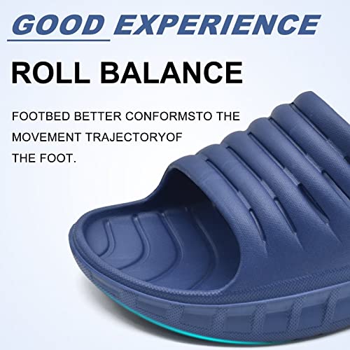 KuaiLu Men's Recovery Sandals Orthotic Cushion Open Toe Sport Slides D332788