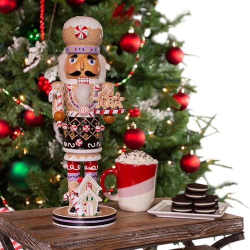 Kurt Adler 16-Inch Wooden Gingerbread Christmas Nutcracker Brown/Beige R500