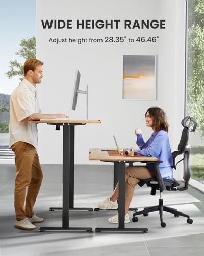 ErGear Height Adjustable Electric Standing Desk 48 x 24 Inches, Walnut S608