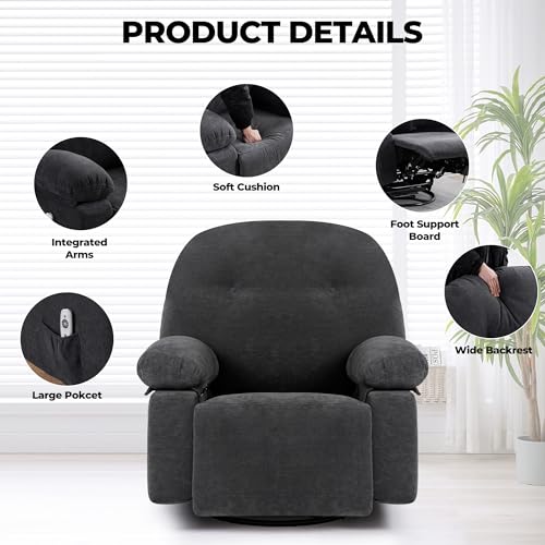 Lazy Boy Recliner Chair for Adults with Heat and USB, Manual (Natural Ash) N4129
