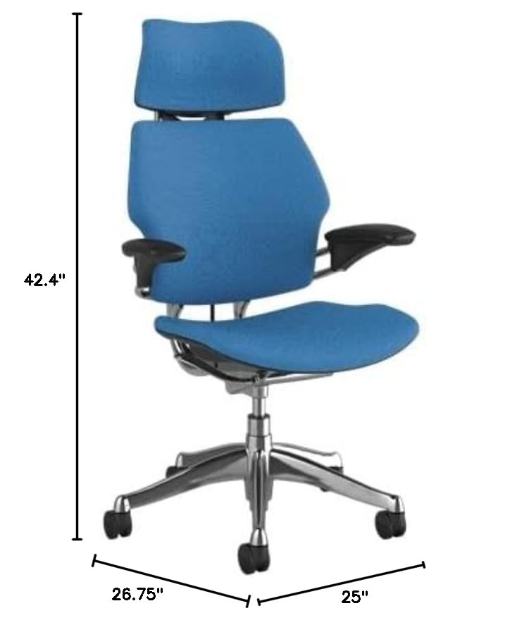 Humanscale Freedom Office Chair with Headrest, Ergonomic Work Chair with Adjustable Arms D840