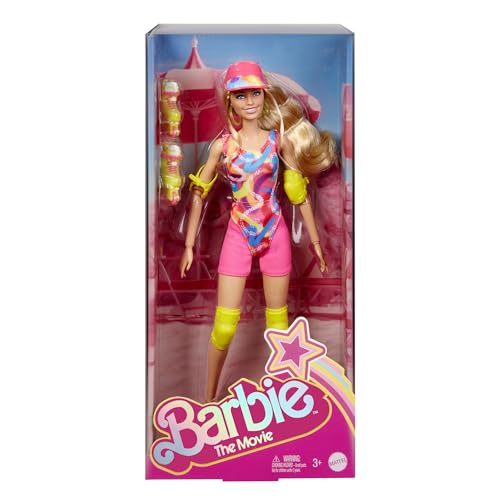 Barbie The Movie Margot Robbie Skating Doll with Neon Outfit and Impala Inline Skates V339