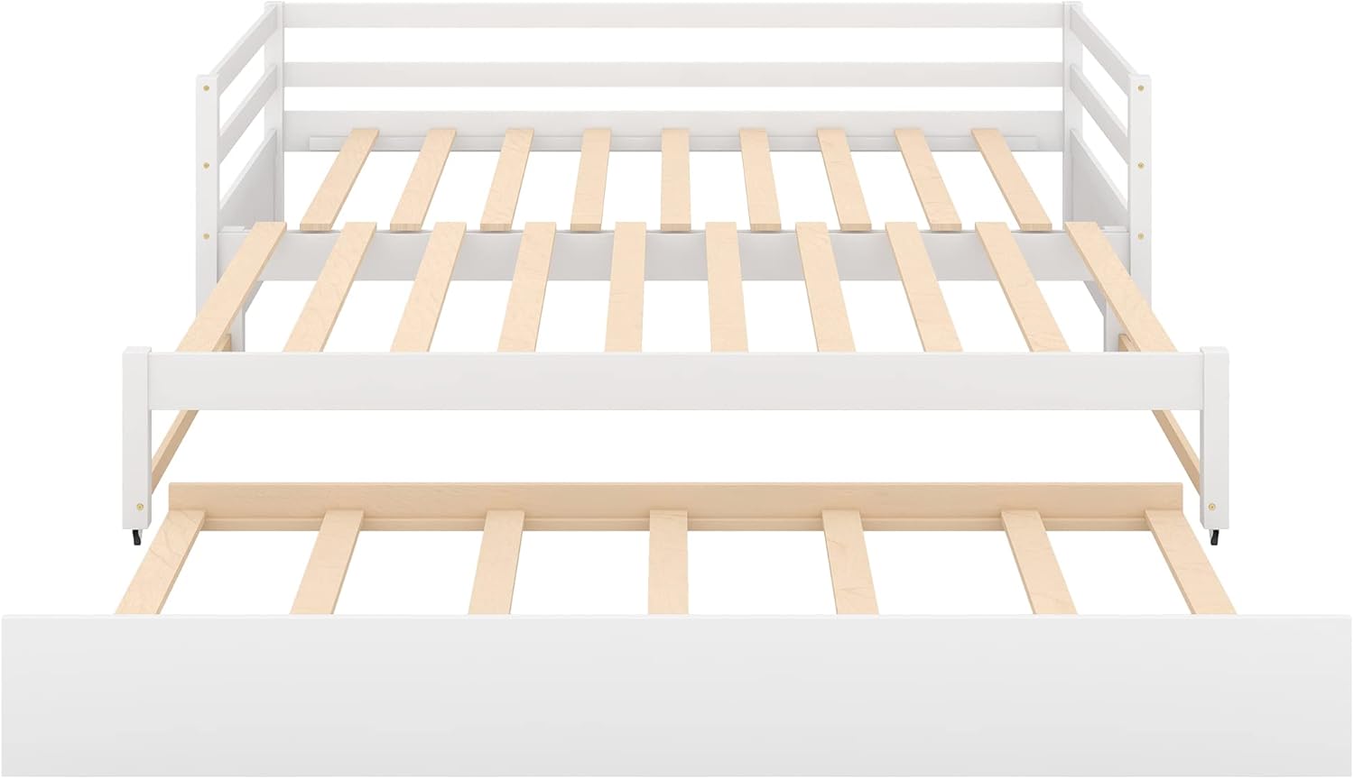 Twin to Double Extendable Daybed with Pull Out Trundle, White O55096