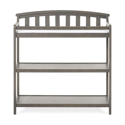 Child Craft Cottage Curve Top Crib and Changing Table Nursery Set, 2-Piece, Dapper Gray L58548