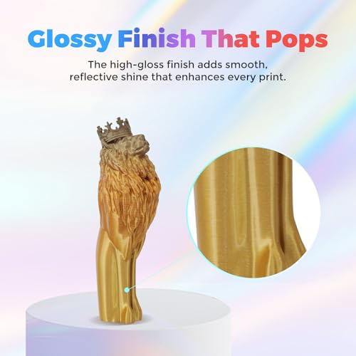 FLASHFORGE Silk PLA Filament 1.75mm, 1kg Spool V8381