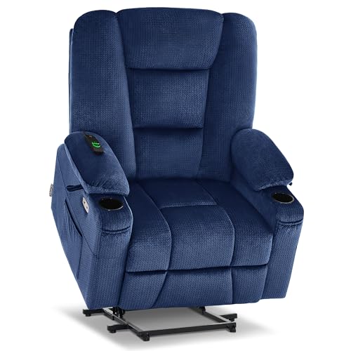MCombo Small Power Lift Recliner Chair with Massage and Heat, Brown N356790
