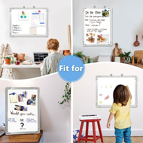 Double-Sided Magnetic Dry Erase Board for Wall, 12" x 16" A751636