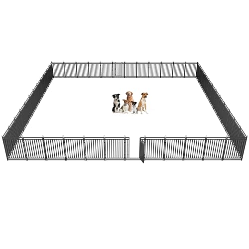 Metal Dog Fence Playpen 40" Height 16 Panels for Yard Camping RV A633426