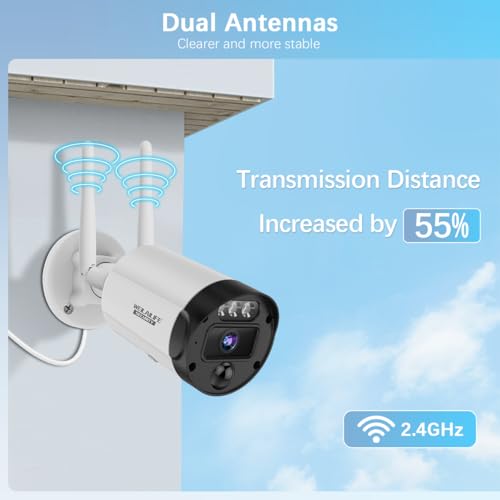 5MP Outdoor Wireless Security Camera System with Night Vision I837239