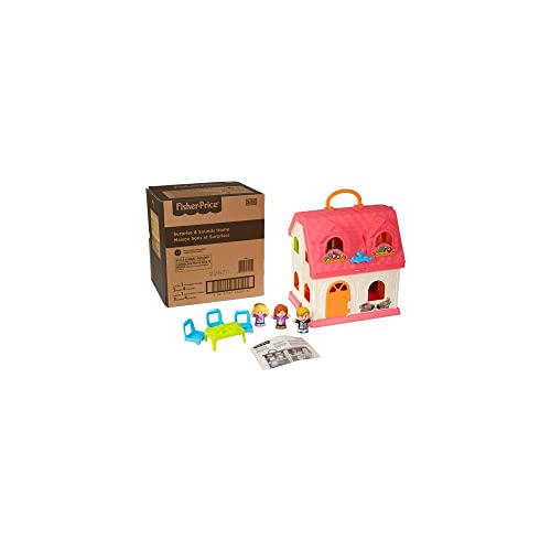 Fisher-Price Little People Toddler Toy Surprise & Sounds Home Musical Playhouse with Figures & Accessories for Pretend Play Kids Ages 1+ Years