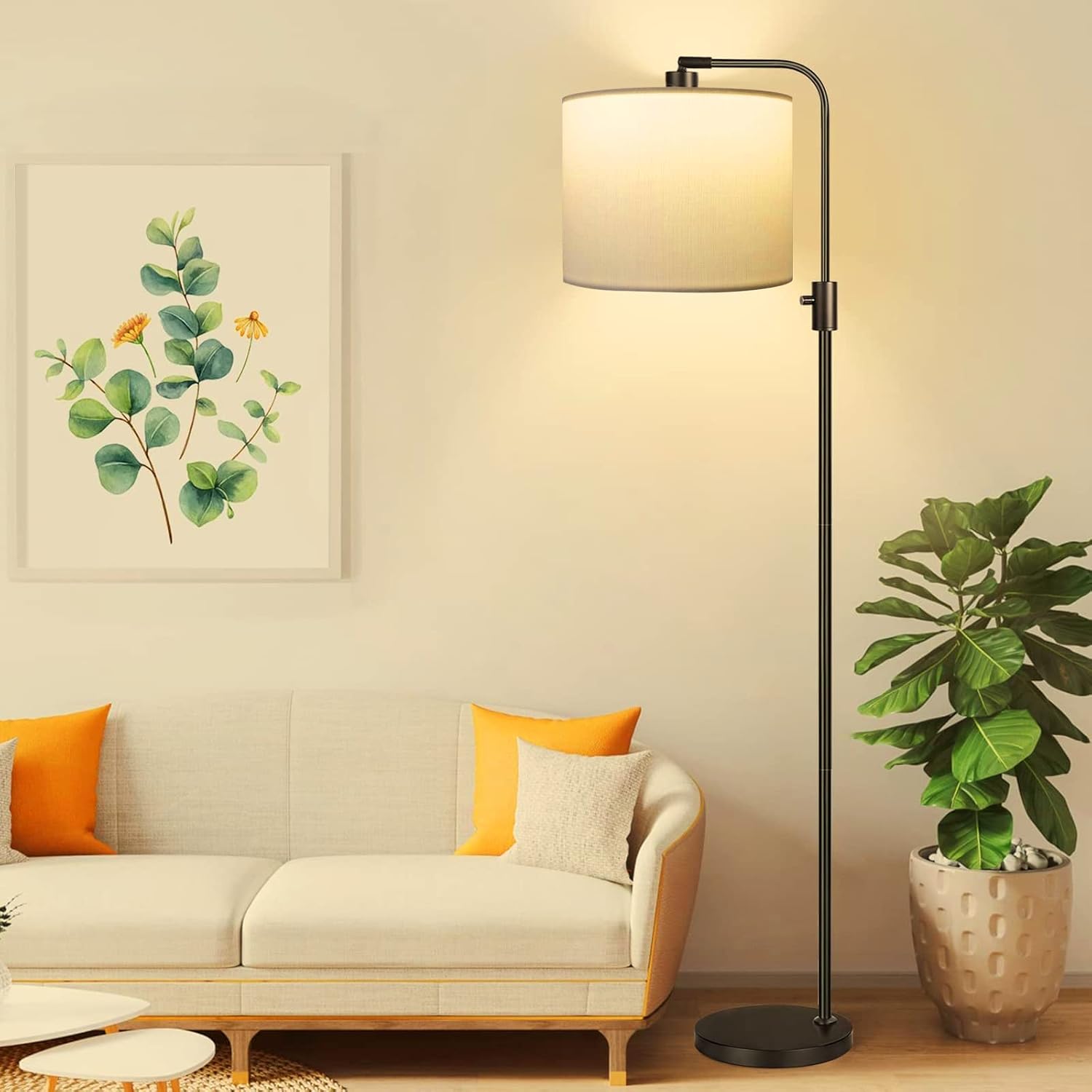 13x13x10" White Linen Drum Lampshade Set of 2 for Table & Floor Lamps G361636