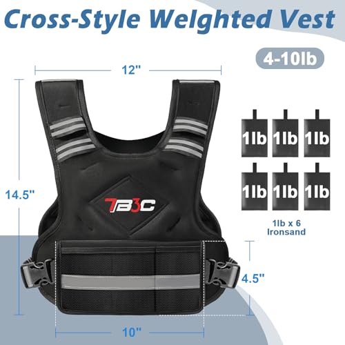 Adjustable Weighted Vest for Men and Women, 4-32lb with Ironsand Weights V832