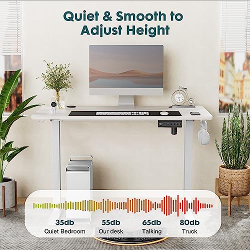 Adjustable Height Electric Standing Desk 55x24 Inch Black W5266