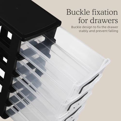 Angoily 4 Drawer Desk Organizer, Plastic Storage Box for Office and Bathroom D28845