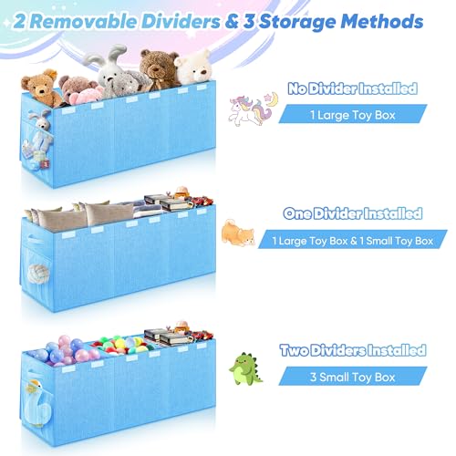 Extra Large Collapsible Toy Box with Lids, Gray P45959